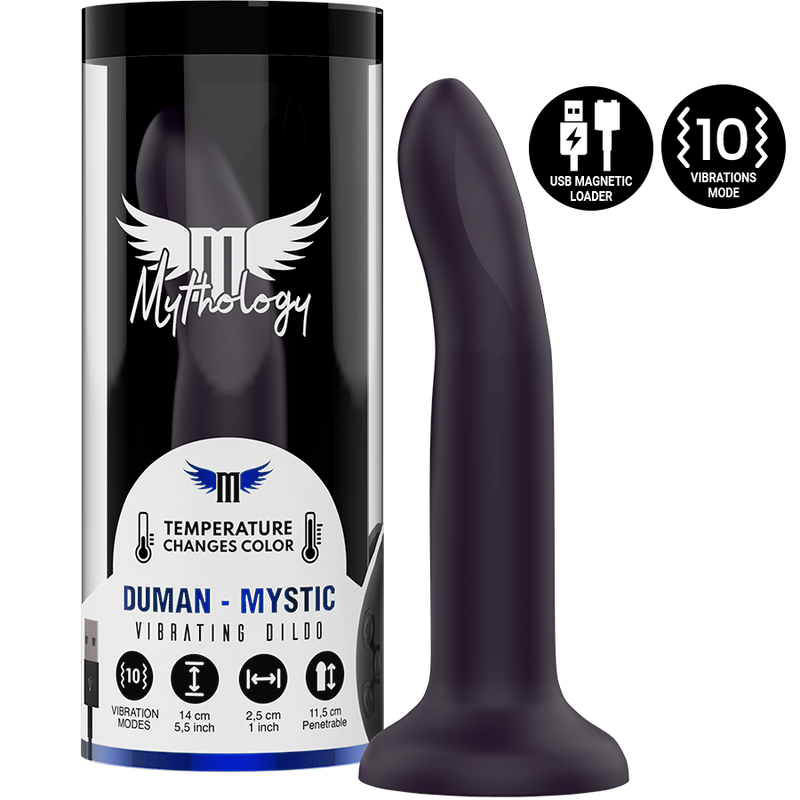 MYTHOLOGIE DUMAN MYSTIC DILDO S - VIBRATEUR WATCHME COMPATIBLE AVEC LA TECHNOLOGIE SANS FIL