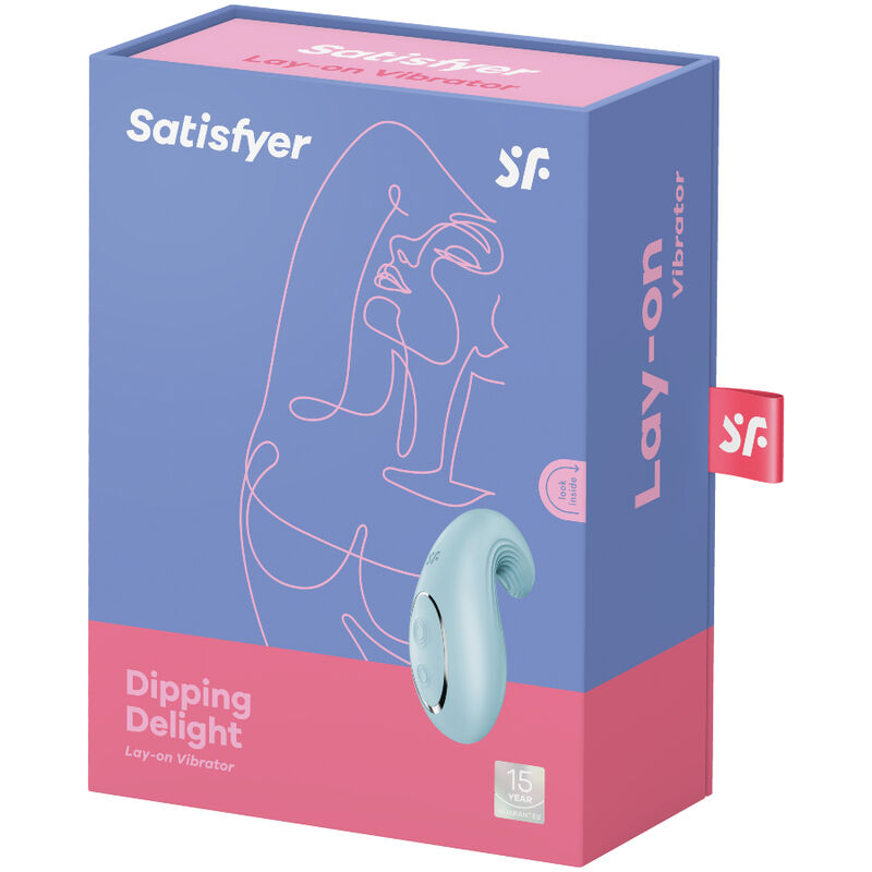 SATISFYER - VIBRATEUR À APPLICATION DIPPING DELIGHT BLEU