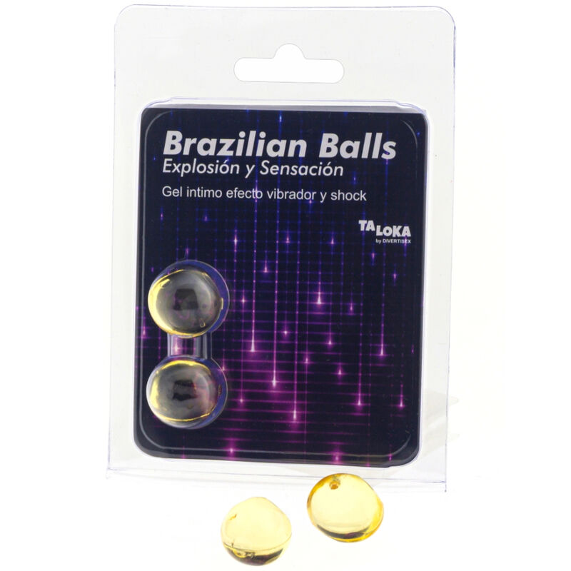 TALOKA - 2 BRAZILIAANSE BALLEN TRILLENDE &amp; SCHOKEFFECT OPWINDENDE GEL