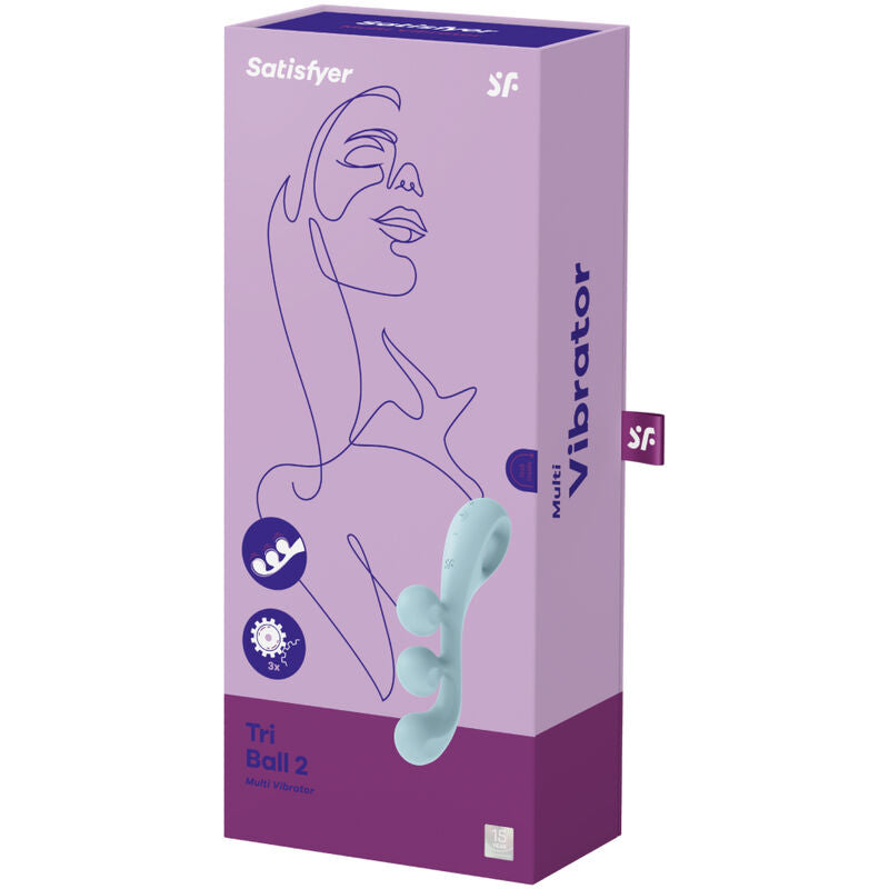 SATISFYER - TRI BALL 2 MULTI VIBRATOR BLAUW