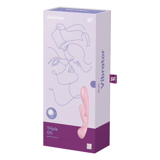 SATISFYER - TRIPLE OH HYBRIDE VIBRATIE ROZE