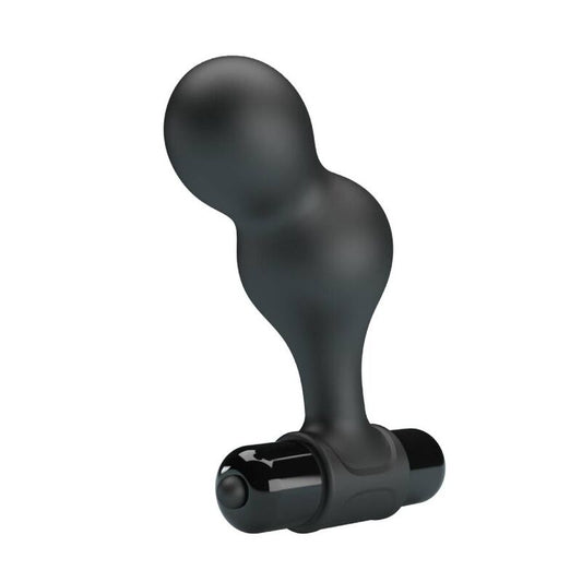 MR PLAY - ZWARTE SILICONEN VIBRATOR ANAAL PLUG