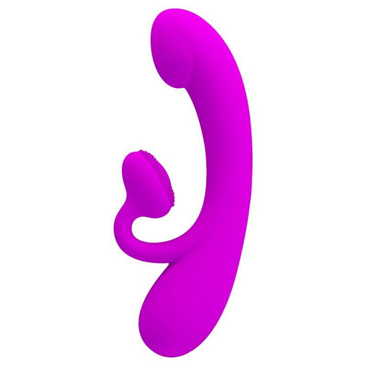 PRETTY LOVE - OPRECHTE SILICONEN CLITORALE VIBRATOR EN ZUIGELING PAARS