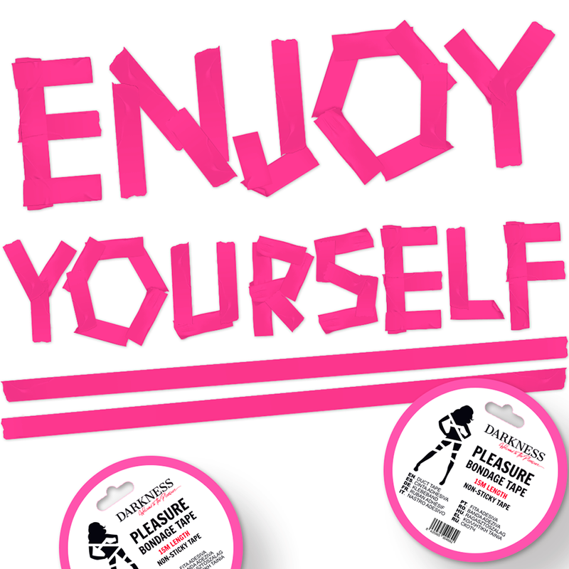 DARKNESS - Ruban adhésif rose non collant 15 m