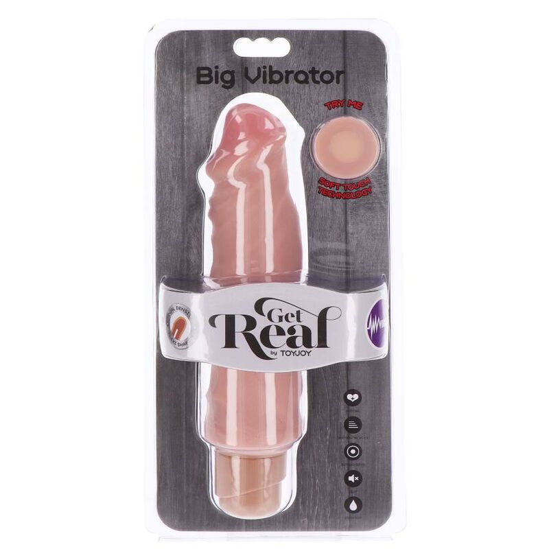 GET REAL - VIBRATEUR GROS DOUBLE DENSITÉ 20,5 CM PEAU