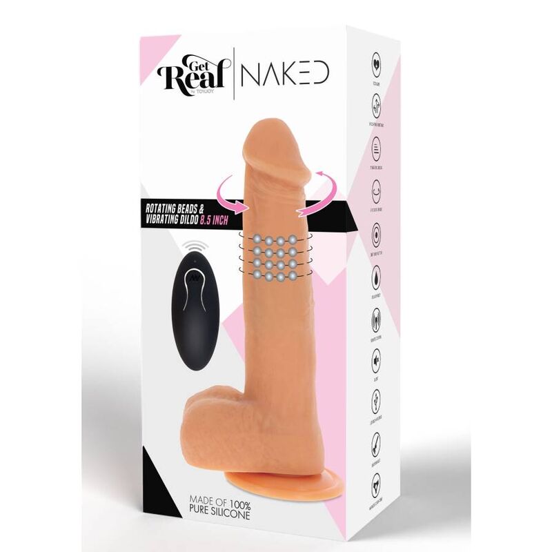 GET REAL - ROTERENDE KRALEN TRILLENDE DILDO HUID