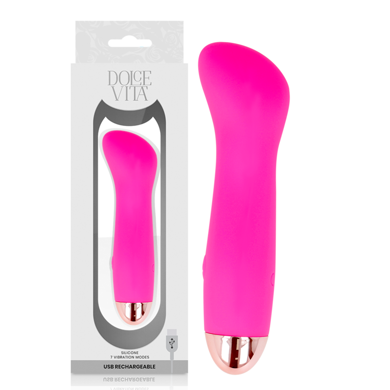 DOLCE VITA - OPLAADBARE VIBRATOR ONE PINK 7 SNELHEDEN
