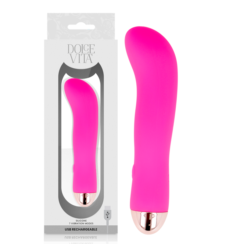 DOLCE VITA - OPLAADBARE VIBRATOR TWEE ROZE 7 SNELHEDEN