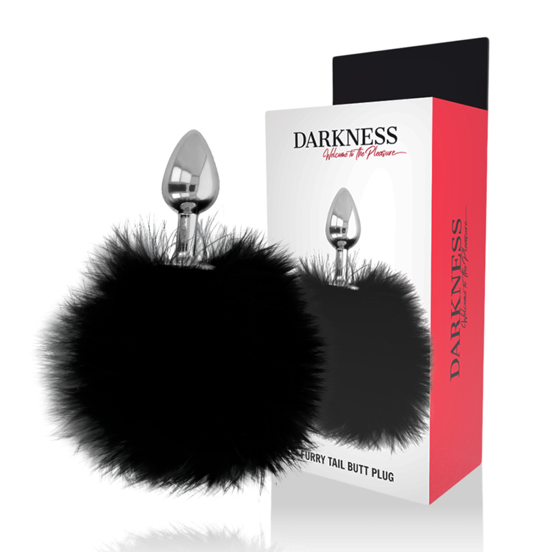 DARKNESS - PLUG ANAL EXTRA AVEC QUEUE NOIR 7 CM