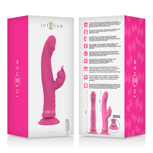 INTENSE - JULIO RABBIT VIBRATOR ROZE SILICONEN