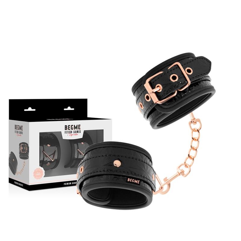 BEGME - MENOTTES PREMIUM ÉDITION NOIRE AVEC DOUBLURE EN NÉOPRÈNE