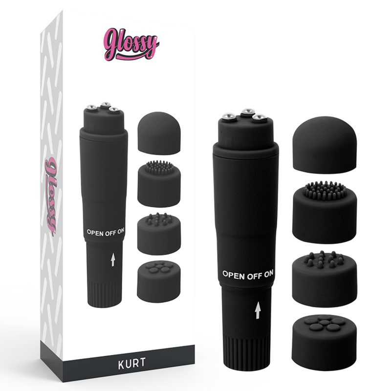 GLOSSY - KURT POCKET MASSAGER NOIR