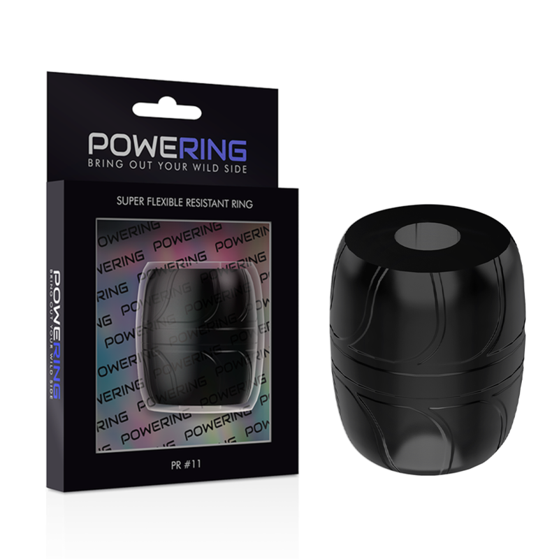 POWERING - Anneau pénien ultra-flexible et résistant de 5 cm PR11 noir