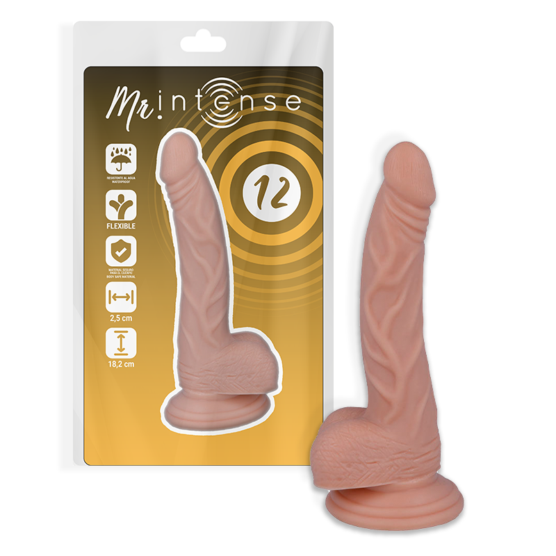 MR INTENSE - 12 PÉNIS RÉALISTES 18,2 CM -O- 2,5 CM