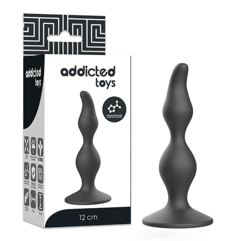 ADDICTED TOYS - ANALE SEKSUELE PLUG 12 CM ZWART