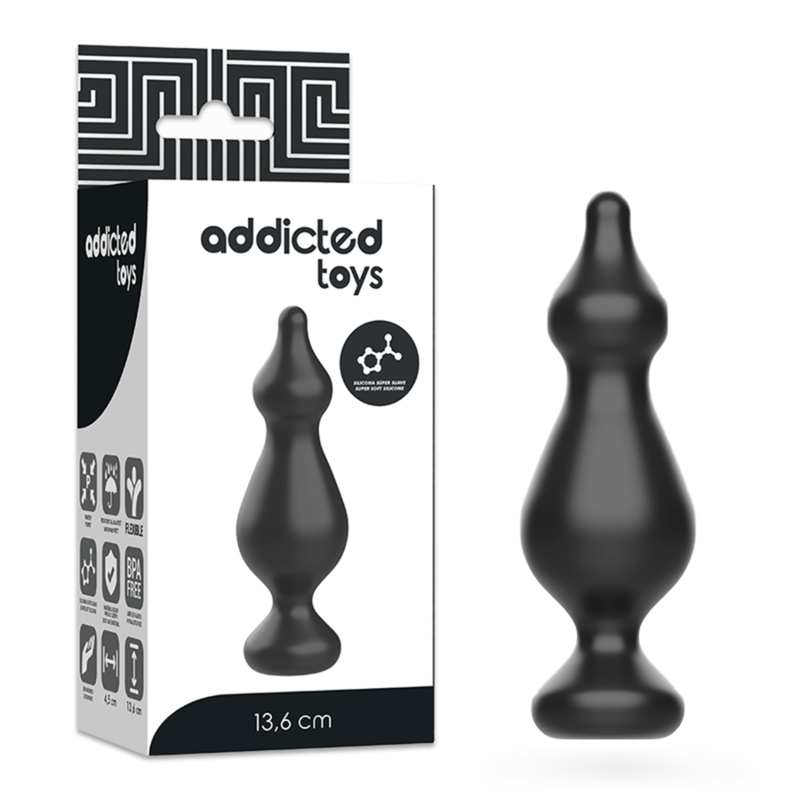ADDICTED TOYS - ANALE SEKSUELE PLUG 13,6 CM ZWART
