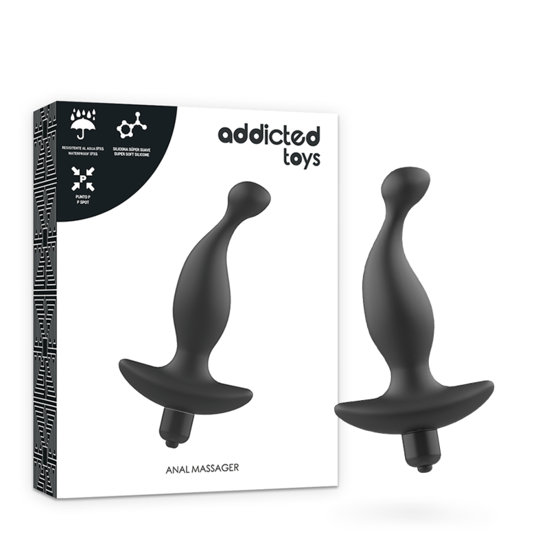 ADDICTED TOYS - ANALE MASSAGER MET ZWARTE VIBRATIEMODEL 1