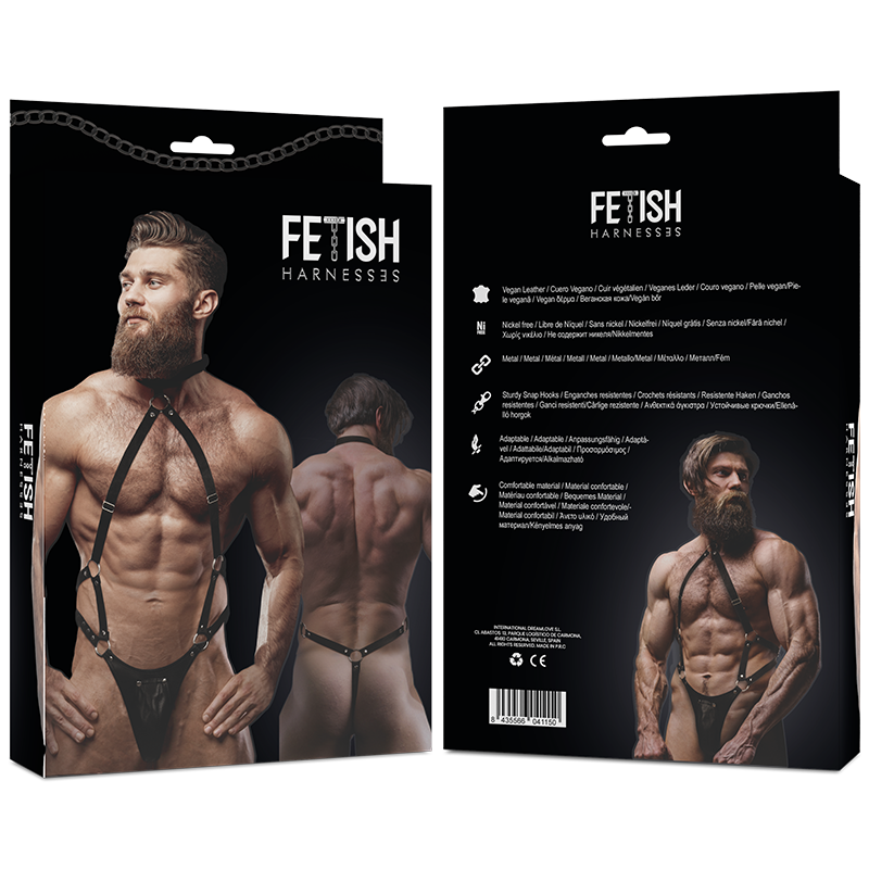 FETISH ONDERDANIGE HOUDING - HEREN ECO-LEDEREN JOCK STRAP HARNAS