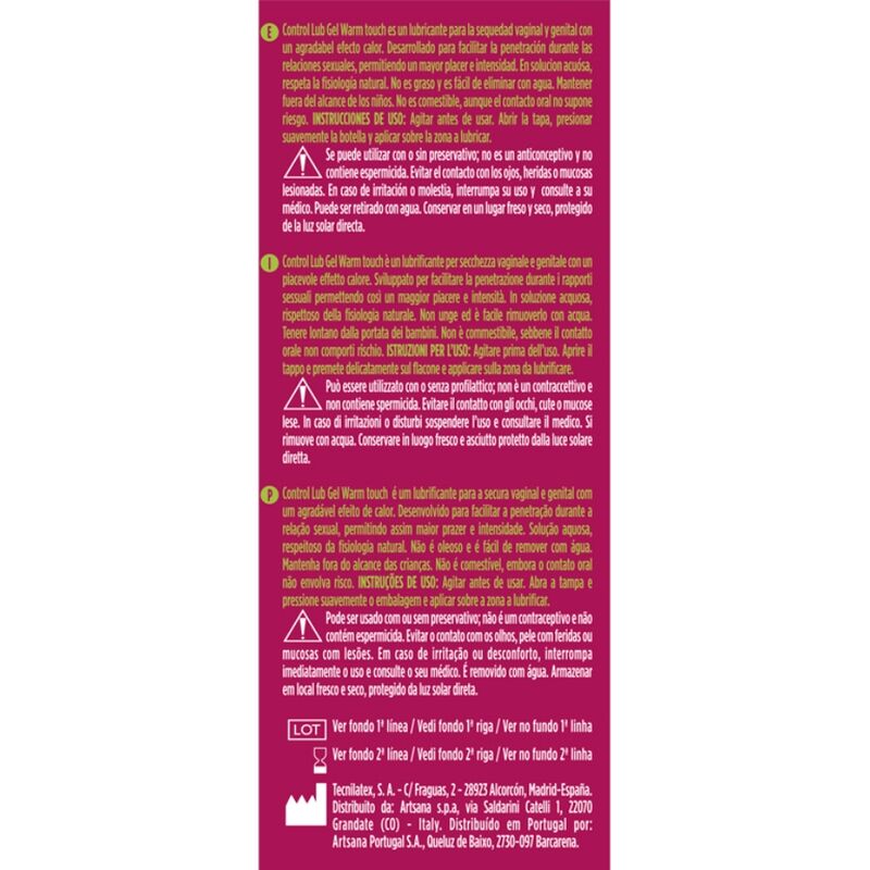 CONTROL - GLIJMIDDEL MET VERWARMEND EFFECT 75 ML