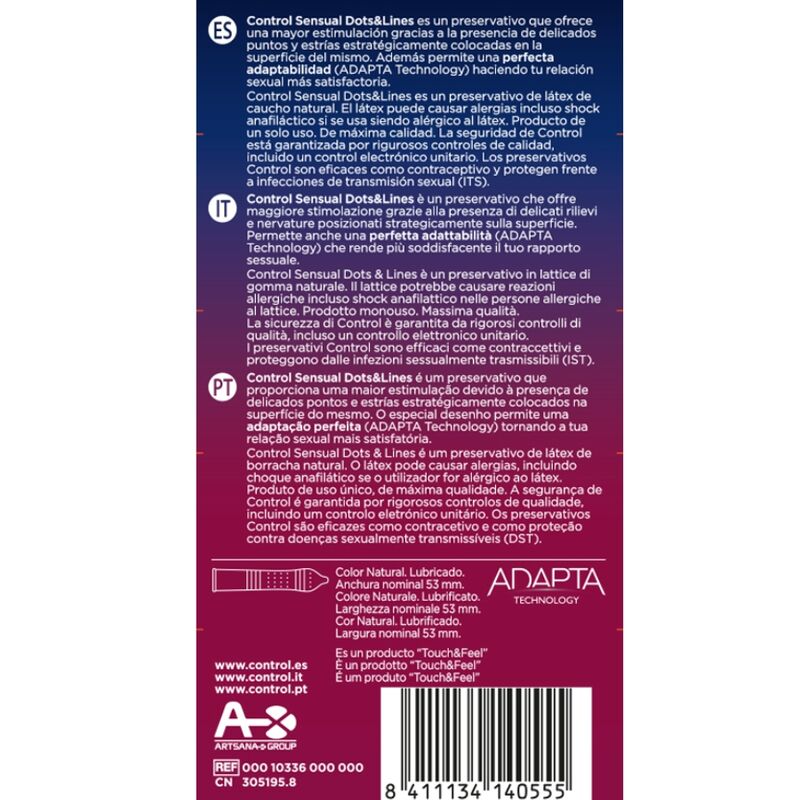 CONTRÔLE - POINTS ET LIGNES SENSUELS ET VERGETURES 12 UNITÉS