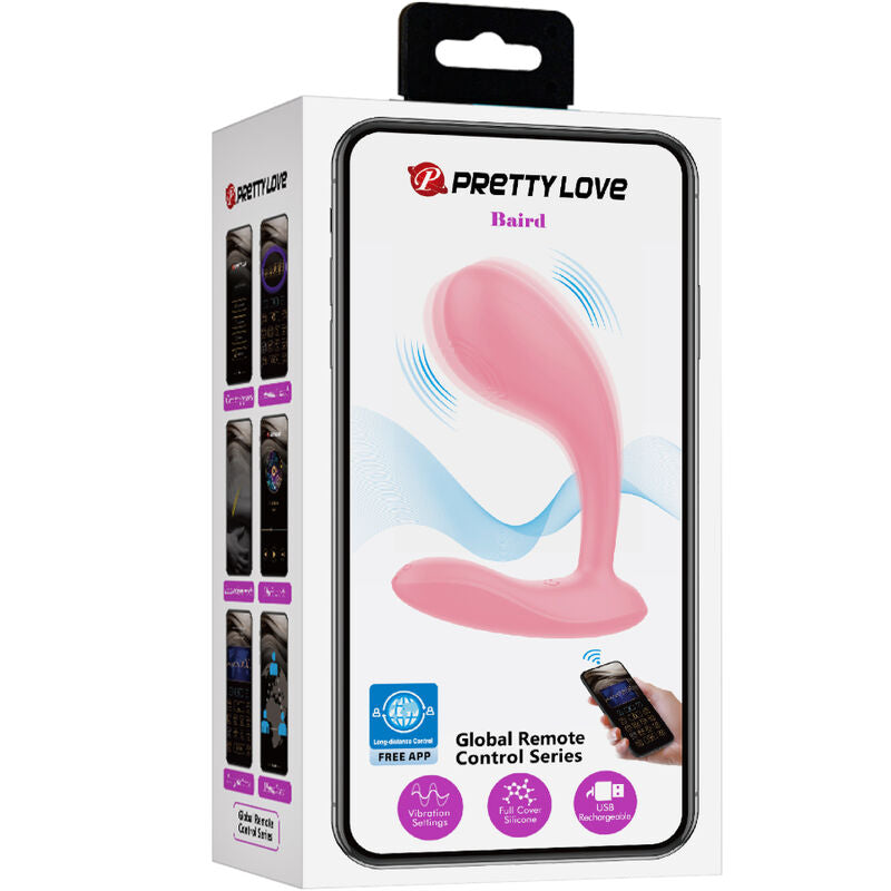PRETTY LOVE - BAIRD G-SPOT 12 VIBRATIES OPLAADBARE ROZE APP
