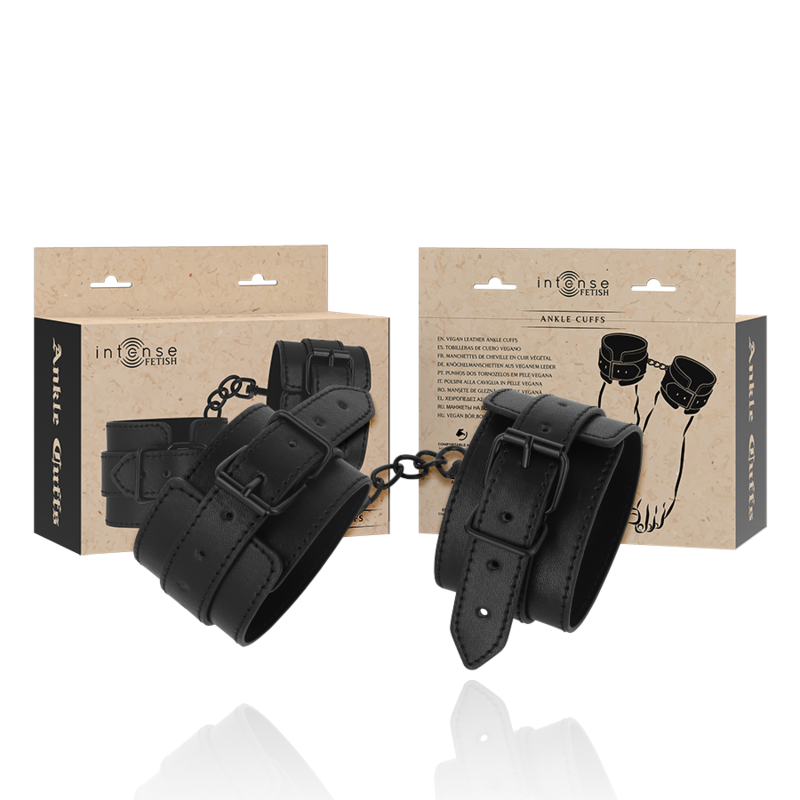 INTENSE - MANCHETTES DE CHEVILLE EN CUIR VEGAN FÉTICHISTE