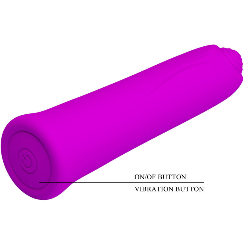 PRETTY LOVE - CURTIS MINI SUPER POWER VIBRATEUR 12 VIBRATIONS EN SILICONE VIOLETTE