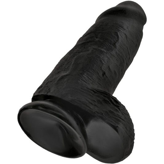 KING COCK - CHUBBY REALISTISCHE PENIS 23 CM ZWART