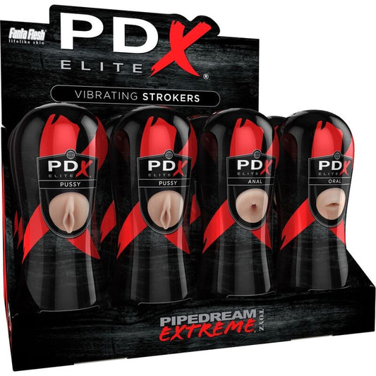 PDX ELITE - STROKER SET 12 EENHEDEN: 6X VAGINA, 3X ANO, 3X MOND