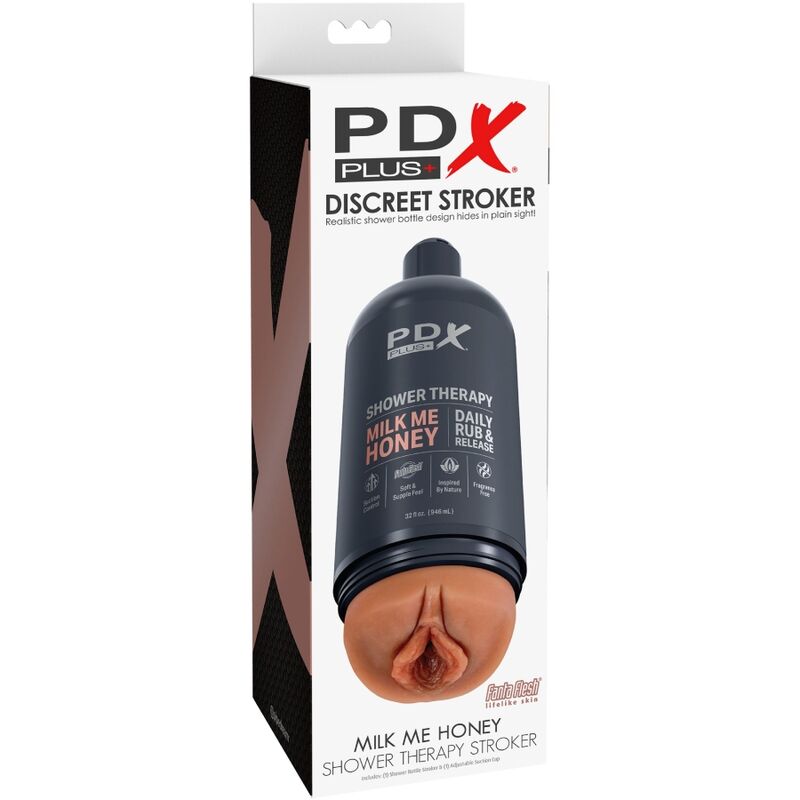 PDX PLUS - STROKER MASTURBATOR DISCRETE FLES ONTWERP MILK ME HONEY CANDY SHAMPOO
