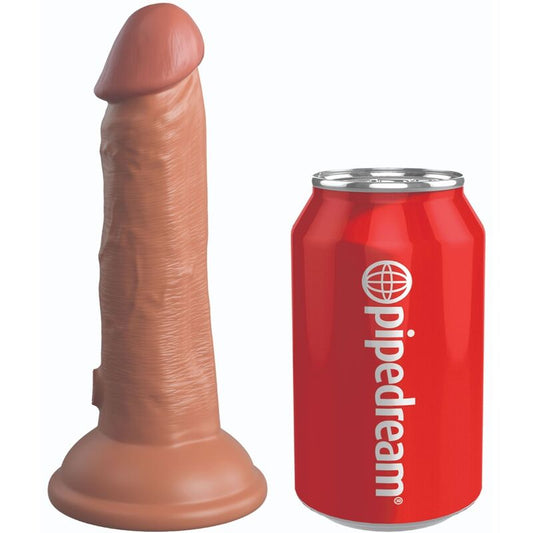 KING COCK - ELITE REALISTISCHE SILICONEN DILDO 15,2 CM CARAMEL