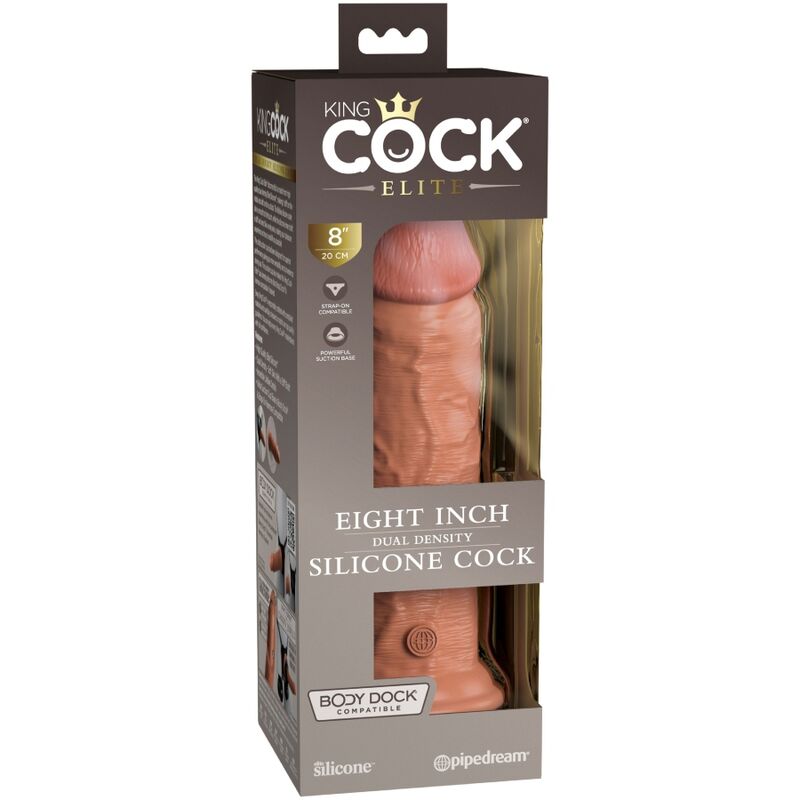 KING COCK - DILDO REALISTICO IN SILICONE ELITE 20,3 CM CARAMELLO
