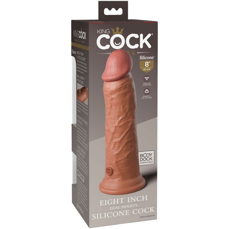 KING COCK - DILDO REALISTICO IN SILICONE ELITE 20,3 CM CARAMELLO