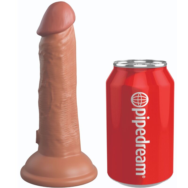 KING COCK - DILDO REALISTICO ELITE VIBRANTE E SILICONE 15,2 CM CARAMELLO