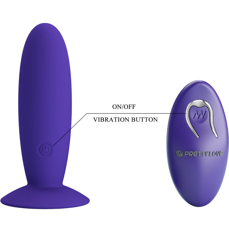 PRETTY LOVE - JEUGD PLUG ANAAL VIBRATOR AFSTANDSBEDIENING VIOLET