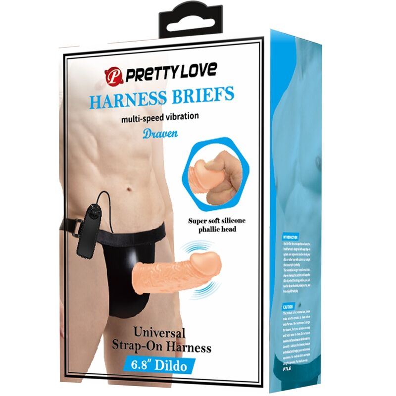 PRETTY LOVE - Harnas slip met vibrerende dildo inbegrepen
