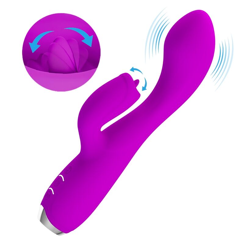 PRETTY LOVE - GLORIA VIBRATEUR LAPIN RECHARGEABLE - ÉTANCHE VIOLETTE
