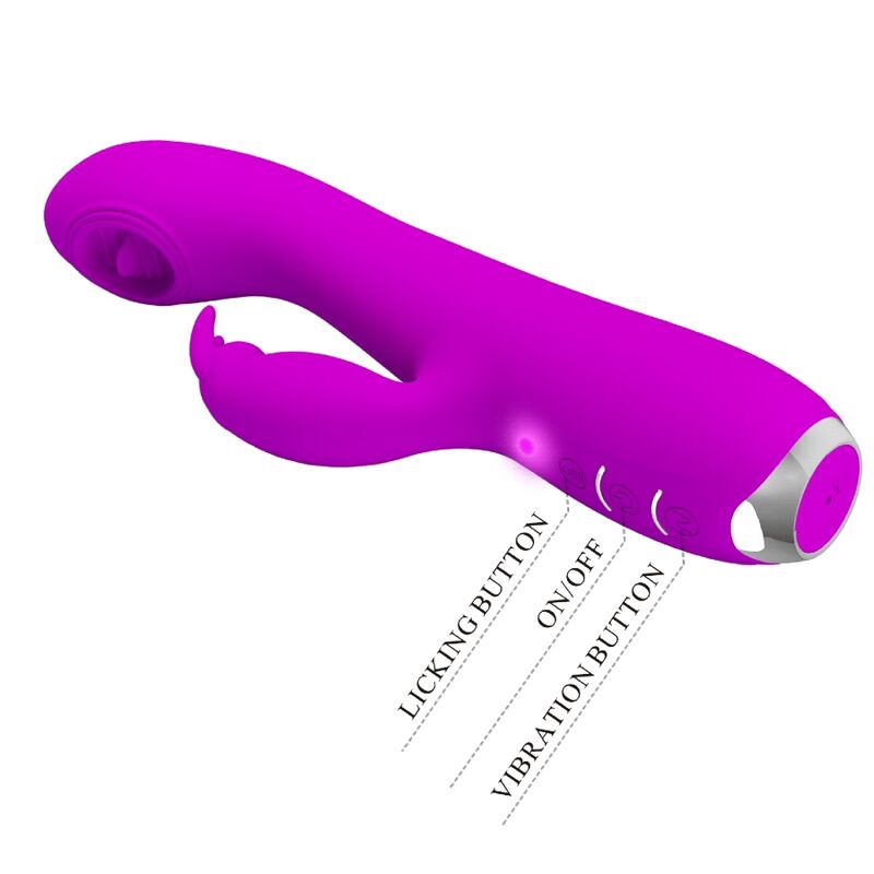 PRETTY LOVE - VIBRATEUR RECHARGEABLE RACHEL AVEC VENTOUSE VIOLETTE