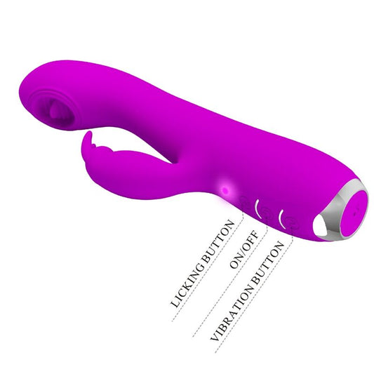 PRETTY LOVE - RACHEL OPLAADBARE VIBRATOR MET PAARSE ZUIGNAP