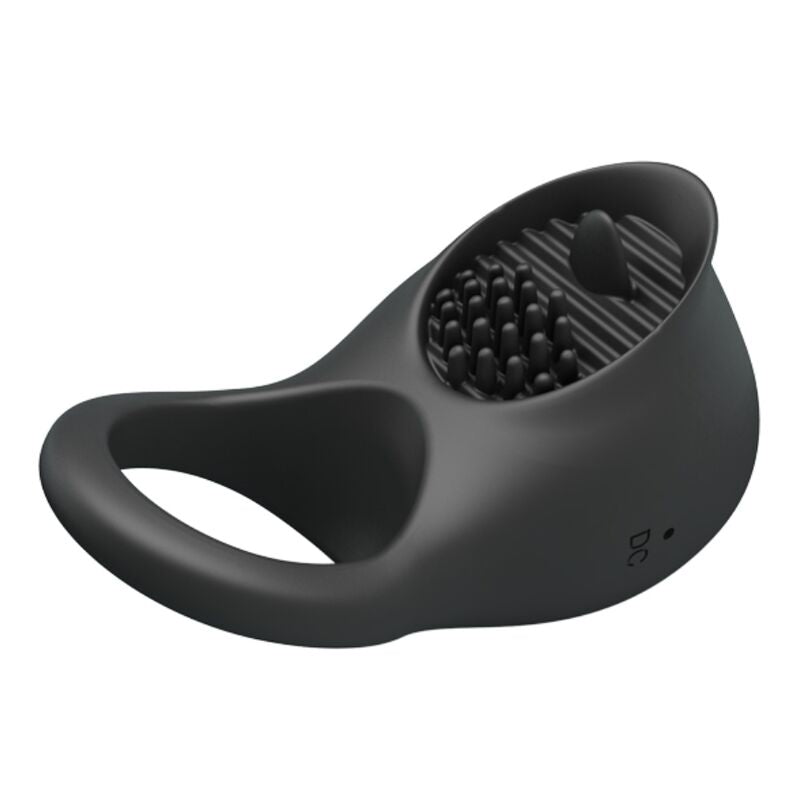 PRETTY LOVE - VIBRERENDE PENISRING MET ZWARTE TONG