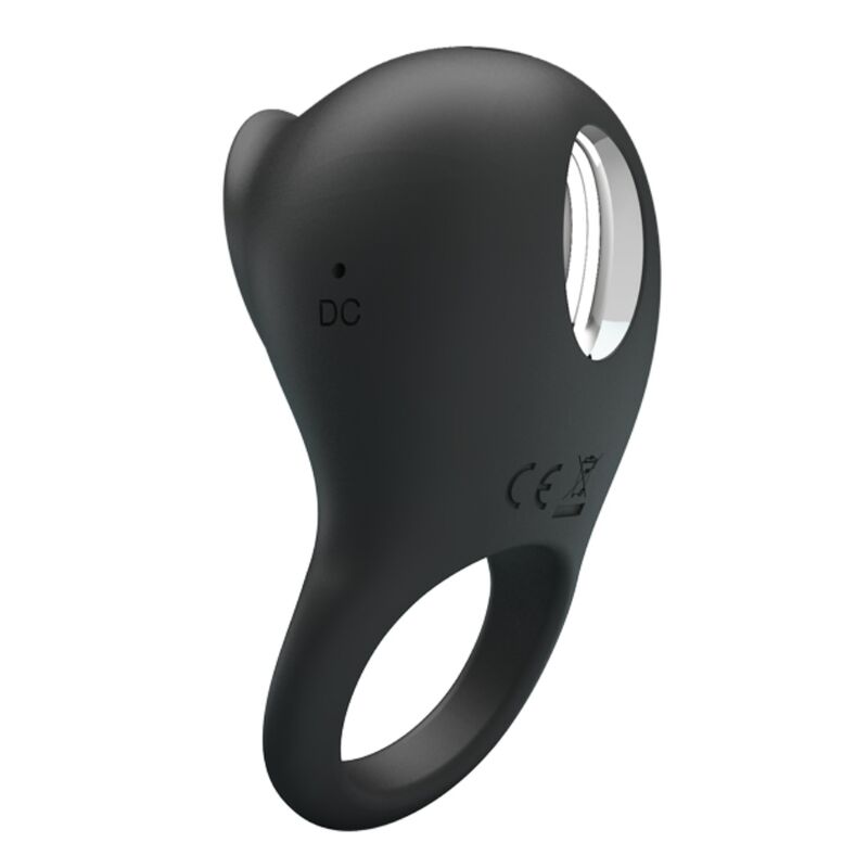 PRETTY LOVE - VIBRERENDE PENISRING MET ZWARTE TONG