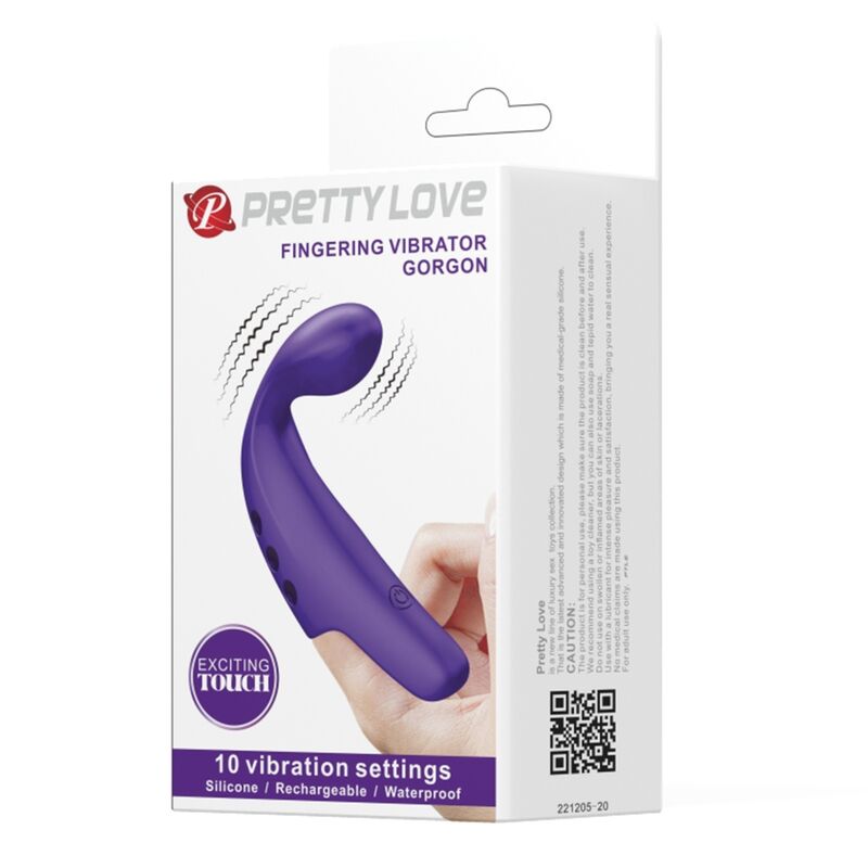 PRETTY LOVE - GORGON PURPLE OPLAADBARE VINGERVIBRATOR