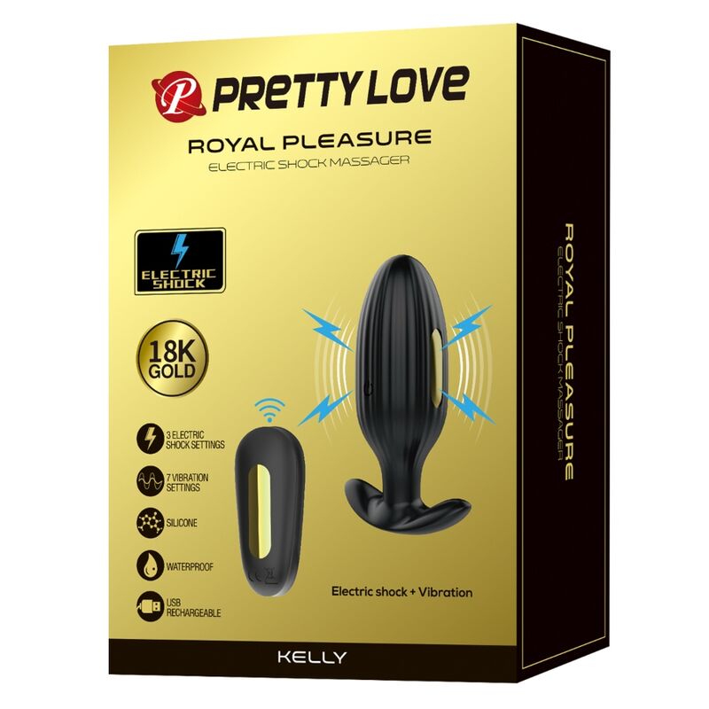 PRETTY LOVE - KELLY PLUG ANAAL OPLAADBARE VIBRATOR ZWART