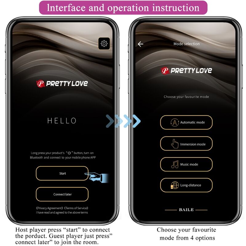 PRETTY LOVE - JEFFERSON APP-GECONTROLEERDE ANALE PLUG ZWART