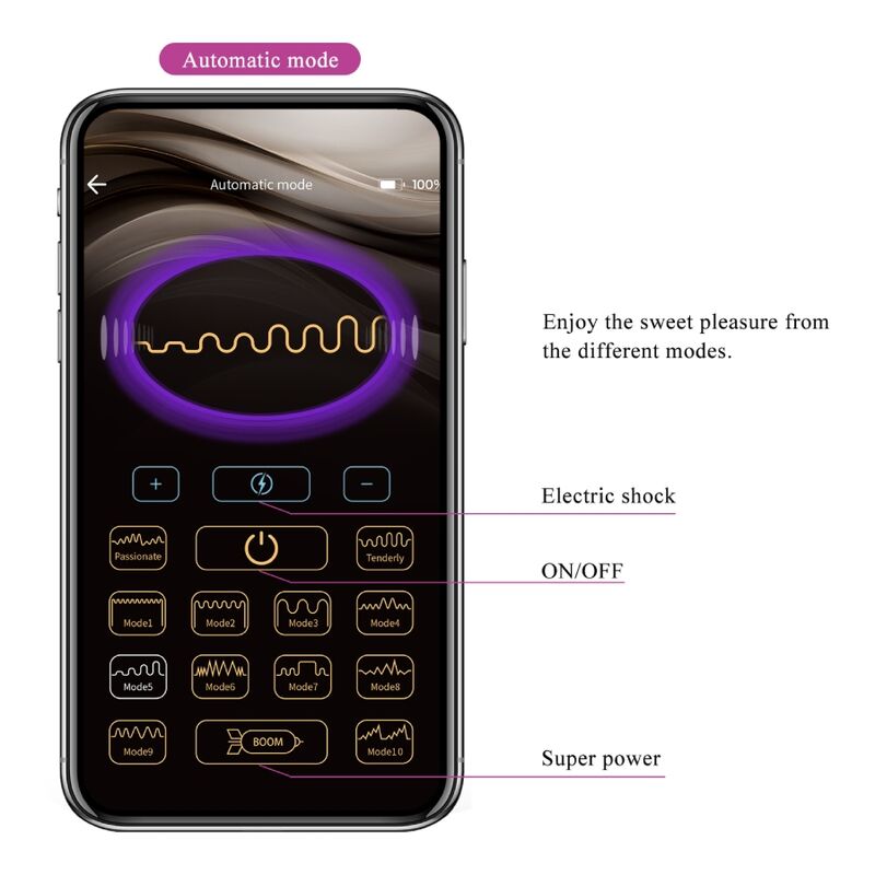 PRETTY LOVE - JEFFERSON APP-GECONTROLEERDE ANALE PLUG ZWART