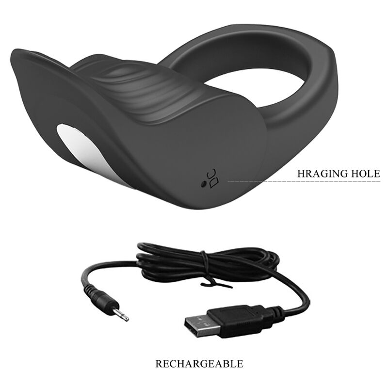 PRETTY LOVE - SUSANNA ANNEAU DE PÉNIS VIBRANT NOIR