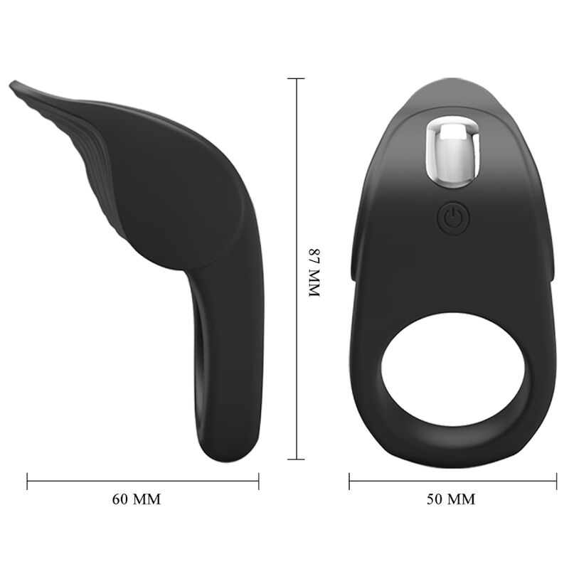 PRETTY LOVE - SUSANNA ANNEAU DE PÉNIS VIBRANT NOIR