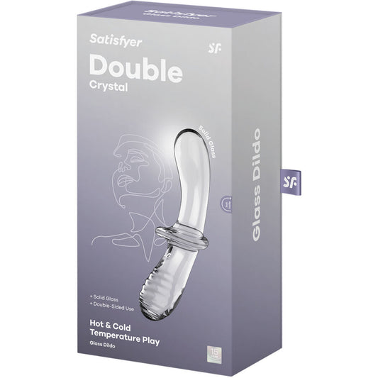 SATISFYER - GODEMICHET DOUBLE CRISTAL TRANSPARENT
