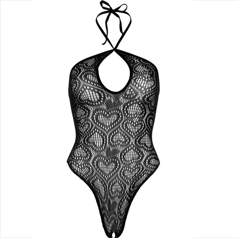 LEG AVENUE - BODY NAADLOOS HALTER NEK ZWART