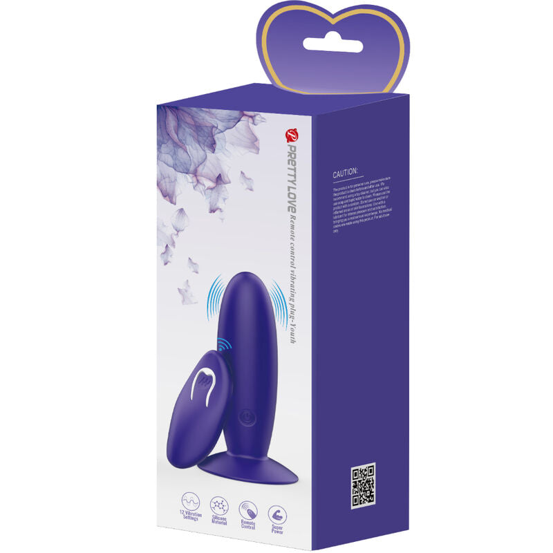 PRETTY LOVE - JEUGD PLUG ANAAL VIBRATOR AFSTANDSBEDIENING VIOLET
